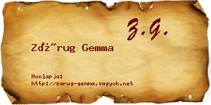 Zárug Gemma névjegykártya
